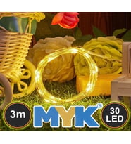 3 Metre Gün Işığı Peri Led Işık Pilli, 3 Modlu Dekoratif Led