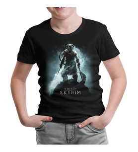 Skyrim - Dawnguard Siyah Çocuk Tshirt