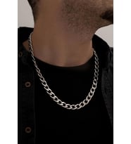 Erkek Çelik Kolye - 11mm Gurmet Model Kalın Paslanmaz Çelik Kolye