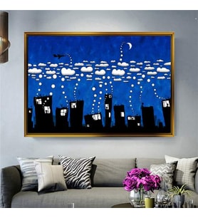Altın Çerçeveli dekoratif tablo a438 (Gold)
