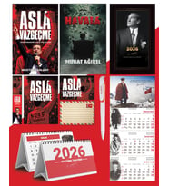 Asla Vazgeçme - Ayraç - Kartpostal - Poster - Havala -  2026 Ajanda İstikbal - Sakarya Duvar Takvimi - Masa Takvimi