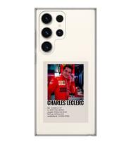 Samsung Galaxy S23 ULTRA Uyumlu Charles Leclerc Desenli Şeffaf Telefon Kılıfı