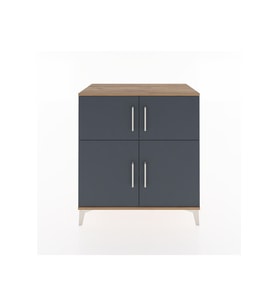Hyperion Şifonyer 2 Raflı 4 Kapaklı 88x44x96 Çam-Antrasit