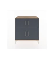 Hyperion Şifonyer 2 Raflı 4 Kapaklı 88x44x96 Çam-Antrasit