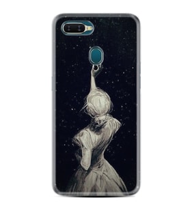Oppo A5S A15 A16 A54 A55 A73 A74 Kılıf Desemli Silikon Star Woman 1332