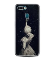 Oppo A5S A15 A16 A54 A55 A73 A74 Kılıf Desemli Silikon Star Woman 1332
