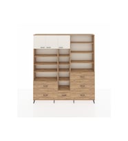 Arges Dolap 17 Raflı 6 Çekmeceli 3 Kapaklı 220x30x243 Çam-Aytaşı/Çam