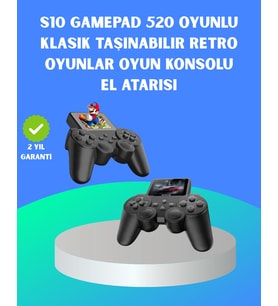 2.4 İnç Hd Renkli Ekranlı 500-in-1 Taşınabilir Retro Oyun Konsolu, Kablolu Tv Bağlantısı Ve Uzun Pil Ömrü