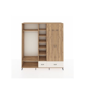 Hyperion Dolap 12 Raflı 2 Çekmeceli 2 Askılı 220x44x243 Çam-Çam/Aytaşı
