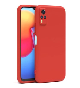Vivo Y53s Kılıf Nano İçi Kadife Silikon - Kırmızı