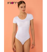 Modal Kısakol Çıtçıtlı Body (Beyaz)