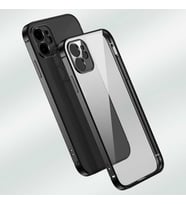 Apple iPhone 12 Pro Max Kılıf Zore Gbox Renkli Kenar Kılıf (Siyah)