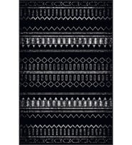 Eliana Home Baskılı, Yıkanabilir Kaymaz Taban Salon Halısı LNA0112-SD1172 100x150 cm (Siyah)