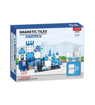 Manyetik Tiles Police Renkli 42 Parça Manyetik Yapı Magnetic Bloklar Polis Seti