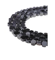 7X4 MM Kanallı Hematit Dizi Doğaltaş - DZ3786 (Siyah)