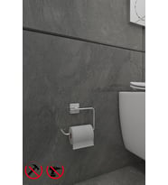 Banyo Kare Krom Yapışkanlı Açık Tuvalet Kağıtlığı Wc Kağıtlık Tuvalet Kağıdı Askısı