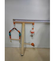 Netx Kuş Oyuncaklı Kafes Üstü Tünek 25x34x1 cm Muhabbet ve Paraket için uygundur
