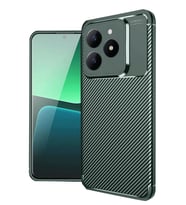 Realme C61 Kılıf Auto Focus Karbon Kapak - Koyu Yeşil