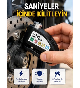 110 dB Alarm Disk Kilidi Motosiklet Scooter Bisiklet Güvenlik Yeni Nesil