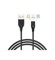Çoklu Şarj Kablosu 3 in 1 Manyetik Mıknatıslı USB Hızlı Şarj Kablosu