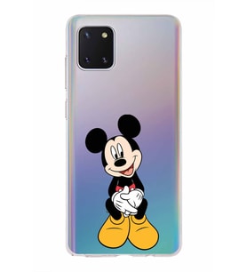 Samsung Galaxy A81  Kapak Mickey Mouse Tasarımlı Şeffaf Silikon Kılıf