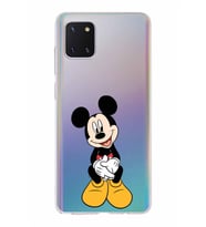 Samsung Galaxy A81  Kapak Mickey Mouse Tasarımlı Şeffaf Silikon Kılıf