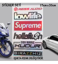 kudur araba motosiklet cam yazıları - Oto cam bagaj yazıları set - hologram etkili - renk değiştiren yeni nesil lüks sticker etiket setleri