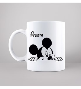 Mickey Mouse Baskılı Kupa Kişiye Özel