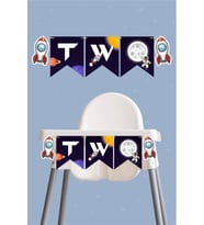 Uzay Temalı TWO Banner *Kalın Kağıt