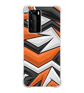 PrintiFy Huawei P40 Pro Uyumlu Köşe Korumalı Grafiti Tasarımlı Şeffaf Silikon Kılıf