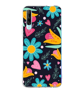 PrintiFy Huawei P Smart Pro ile Uyumlu 1mm Slim Fit Retro Renkler 1 Baskılı Şeffaf  Kılıf