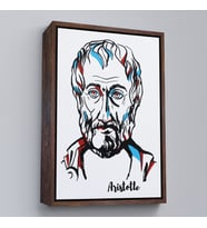Çerçeveli Aristoteles Dekoratif Kanvas Tablo (Beyaz)
