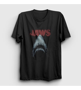 Presmono Unisex Siyah Shark Film Jaws T-Shirt 372750tt