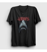 Presmono Unisex Siyah Shark Film Jaws T-Shirt 372750tt