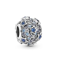 Nur Silver Mavi Yıldızlı Gümüş Charm NUR-BL12463