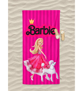 Barbie Plaj Banyo Havlusu