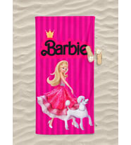 Barbie Plaj Banyo Havlusu