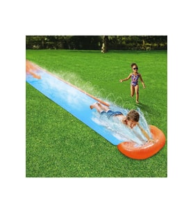H20go Single Water Slide, 4,88 M Şişirilebilir Slip And Slide With Built-ın Sprinklers