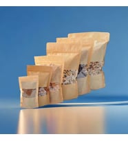 Kraft Pencereli Doypack Tanışma , Deneme , numune Paketi