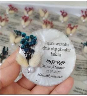 Hediyelik Söz Nişan Epoksi Magnet Kişiye Özel 25 adet