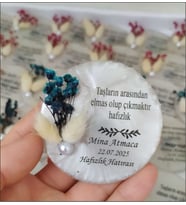 Hediyelik Söz Nişan Epoksi Magnet Kişiye Özel 25 adet