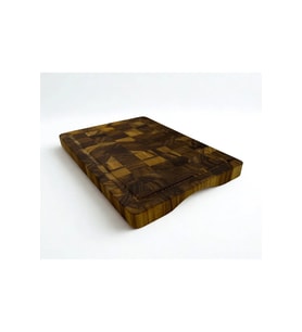 Tik Chef Kesme Tahtası Medium Boy ENDGRAIN 30×20×3 cm Masif Ahşap Doğrama Tahtası Sunum Tahtası
