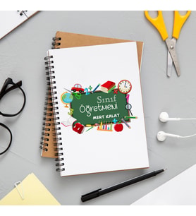 Sınıf Öğretmeni - Öğretmenler Günü Tasarımlı Defter Kişiye Özel