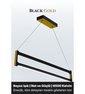 Orion Gold Lineer LED Sarkıt Avize – Kumandalı Dim Edilebilir – Yukarı & Aşağı Işık