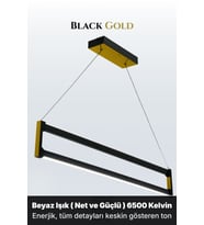 Orion Gold Lineer LED Sarkıt Avize – Kumandalı Dim Edilebilir – Yukarı & Aşağı Işık