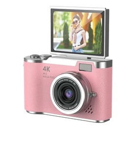 4k Dijital Retro Video Kamera 48mp 18x Zoom Flaşlı (32gb) Kart Dijital Vlog Fotoğraf  Makinesi Türkçe