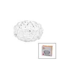 BÜYÜK CAM - DIAMOND KRİSTAL ŞEKİL YUVARLAK KÜLLÜK ÇAP: 12.8CM - D: 5.2CM (5680)