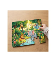 Safari Hayvanları Tasarımlı 24 Parça Ahşap Çocuk Puzzle
