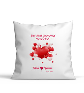 Sevgililer Gününe Özel Kişiselleştirilebilir Saten Yastık 31