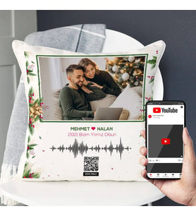 Kişiye Özel Yılbaşı Hediyesi Ses İzi Yastık